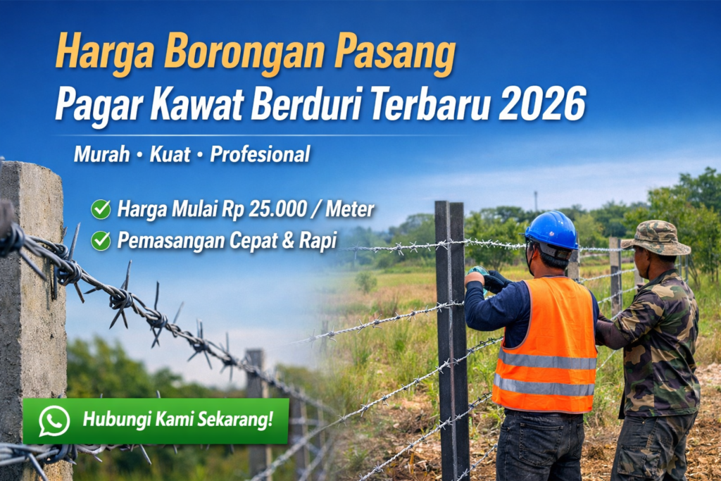 Harga Borongan Pasang Pagar Kawat Berduri Terbaru